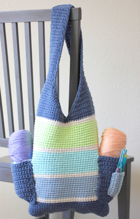 Crochet Tall Tote Bag - Repeat Crafter Me