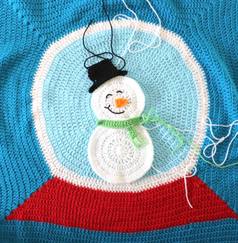 Crochet Snow Globe Blanket - Repeat Crafter Me