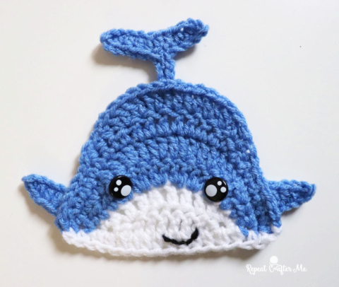 X is for X-ray Fish: Crochet X-ray Fish Applique - Repeat Crafter Me