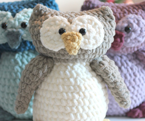 Crochet Owl Hat Pattern in Newborn 