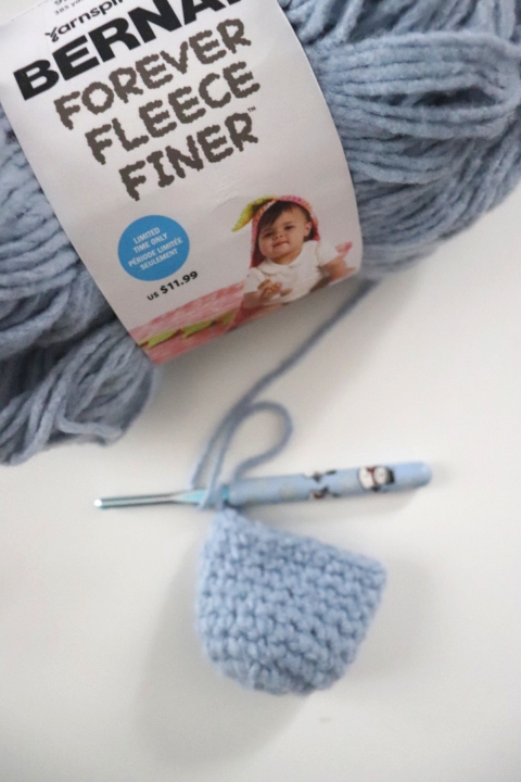 Crochet Baby Mittens and Booties with Bernat Forever Fleece Finer