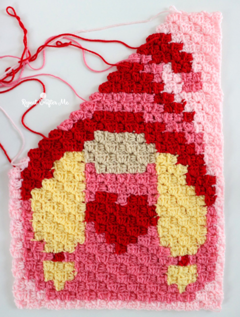 February Valentine Gnome C2C and Crochet Hook - Repeat Crafter Me