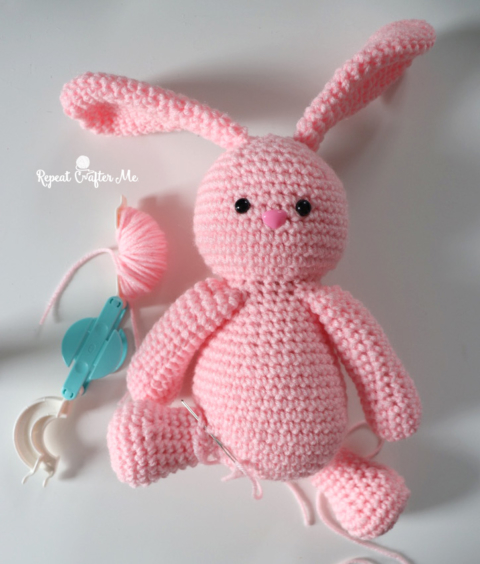 Bernat Baby Velvet Crochet Bunny - Repeat Crafter Me