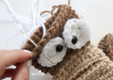 Crochet Owl Ring Baby Toy - Repeat Crafter Me