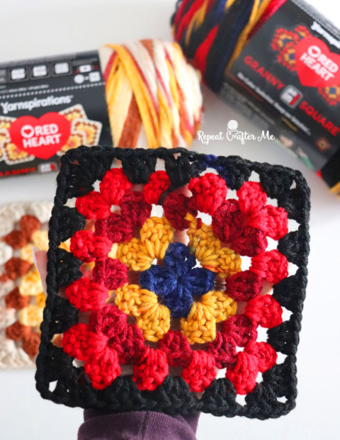 How to stitch a Red Heart All-In-One Granny Square