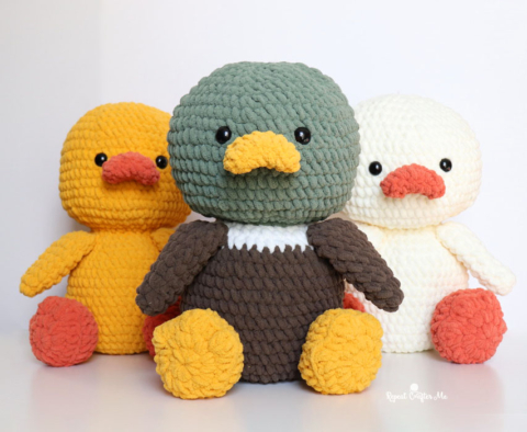 Puddles the Crochet Mallard Duck - Repeat Crafter Me