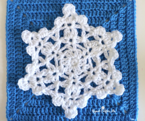 8 Round Easy Crochet Snowflake - Repeat Crafter Me